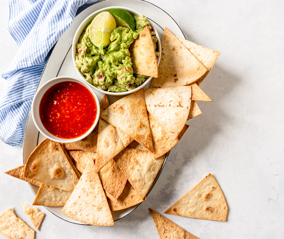 Tortilla chips zelfgemaakt